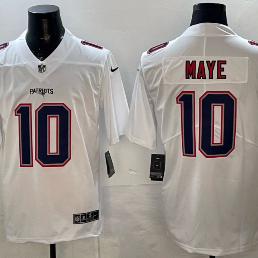 Drake Maye White Jersey For Men Youth